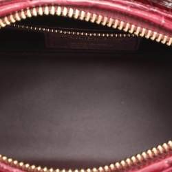 Pre Owned Dior Burgundy Alligator Medium Lady Dior Tote