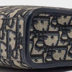 Pre Owned Dior Navy Blue Oblique Jacquard Canvas 30 Montaigne Dea Pouch