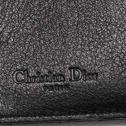 Pre Owned Dior Black Cannage Patent Leather Lady Dior French Wallet