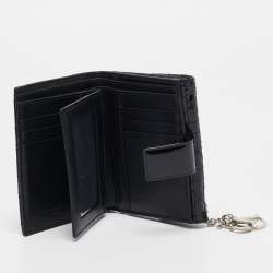Pre Owned Dior Black Cannage Patent Leather Lady Dior French Wallet