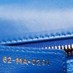 Pre Owned Dior Blue Cannage Leather Small Caro Shoulder Bag