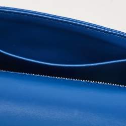Pre Owned Dior Blue Cannage Leather Small Caro Shoulder Bag