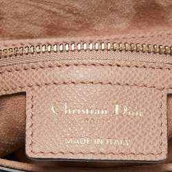 Pre Owned Dior Old Rose Leather Saddle Shoulder Bag