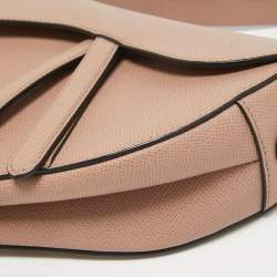 Pre Owned Dior Old Rose Leather Saddle Shoulder Bag