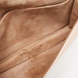 Pre Owned Dior Metallic Rose Gold Cannage Leather Lady Dior Clutch