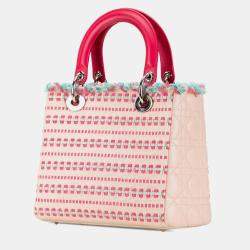 Pre Owned Dior Multicolor Medium Tweed Sequin Lady Dior Bag