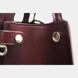 Christian Dior Burgundy Pebbled Leather Medium Diorever Bag