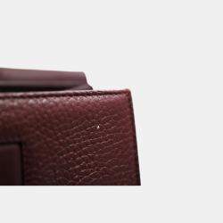 Christian Dior Burgundy Pebbled Leather Medium Diorever Bag