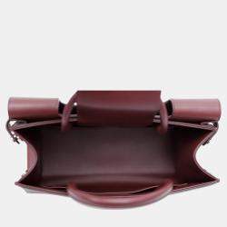 Christian Dior Burgundy Pebbled Leather Medium Diorever Bag