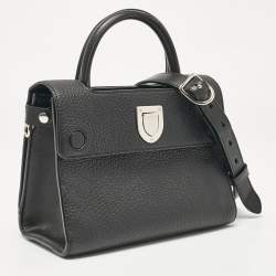 Dior Black Leather Mini Diorever Top Handle Bag