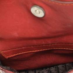 Pre Owned Dior Burgundy Leather Gaucho Double Saddle Shoulder Bag