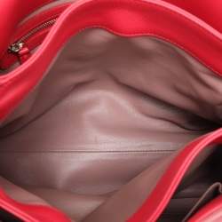 Pre Owned Dior Pink Leather Large Diorling Shoulder Bag