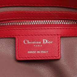 Pre Owned Dior Pink Leather Large Diorling Shoulder Bag