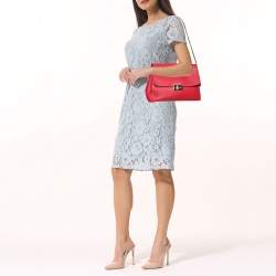 Pre Owned Dior Pink Leather Large Diorling Shoulder Bag