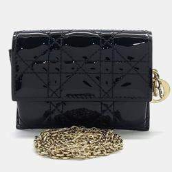 Christian Dior Patent Nano Chain Pouch