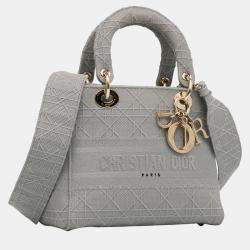 Dior Grey Medium Cannage Lady D-Lite