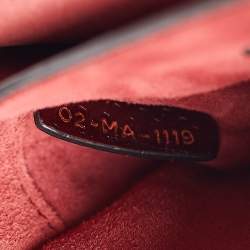 Pre Owned Dior Red/Black Snakeskin Mini Saddle Bag