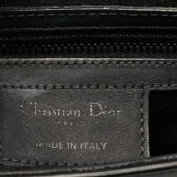 Pre Owned Dior Black Leather Saddle Bag