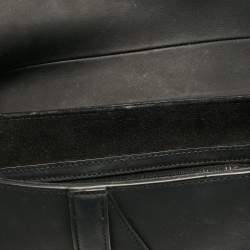 Pre Owned Dior Black Leather Saddle Bag