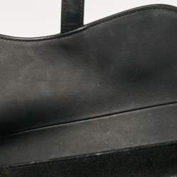 Pre Owned Dior Black Leather Saddle Bag