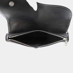 Christian Dior Leather Black Saddle Body Bag