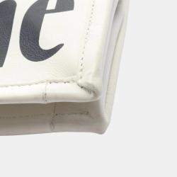 Christian Dior Leather White Black Dior Book Tote Large Bag