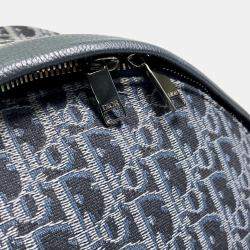 Pre Owned Dior Navy Trotter Oblique Backpack