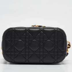 Dior Black Cannage Leather Small Diortravel Vanity Case