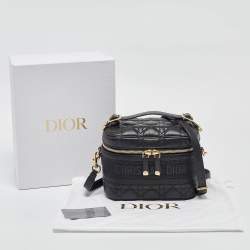 Dior Black Cannage Leather Small Diortravel Vanity Case