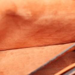 Pre Owned Dior Orange Leather J'Adior Chain Flap Bag