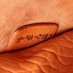 Pre Owned Dior Orange Leather J'Adior Chain Flap Bag