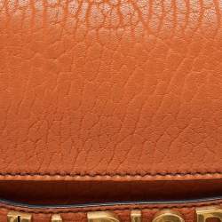 Pre Owned Dior Orange Leather J'Adior Chain Flap Bag