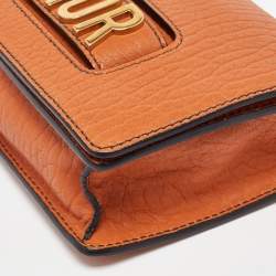 Pre Owned Dior Orange Leather J'Adior Chain Flap Bag