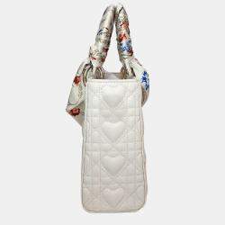 Christian Dior White Dioramour My ABCDior Lady Dior Bag