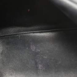 Pre Owned Dior Black Printed Leather Small Be Dior Flap Top Handle Bag