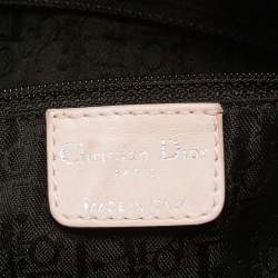 Pre Owned Dior Light Pink Cannage Soft Leather D Charm Boston Bag 
