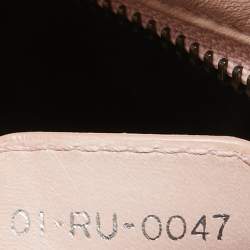Pre Owned Dior Light Pink Cannage Soft Leather D Charm Boston Bag 