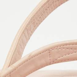 Pre Owned Dior Light Pink Cannage Soft Leather D Charm Boston Bag 