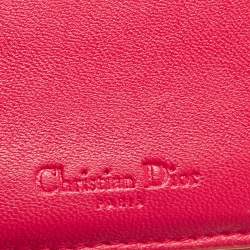 Dior Orange Cannage Leather Lady Dior Bifold Wallet