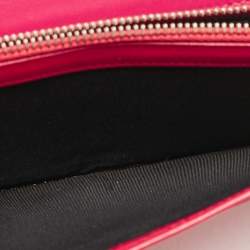 Dior Orange Cannage Leather Lady Dior Bifold Wallet