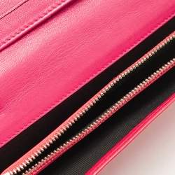 Dior Orange Cannage Leather Lady Dior Bifold Wallet