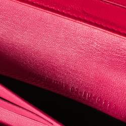 Dior Orange Cannage Leather Lady Dior Bifold Wallet