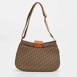 Dior Beige/Tan Oblique Canvas and Leather Street Chic Hobo