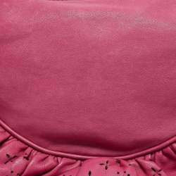 Dior Pink Leather Gipsy Ruffle Hobo