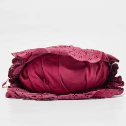 Dior Pink Leather Gipsy Ruffle Hobo