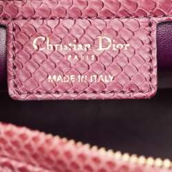 Dior Purple Python Large Lady Dior Tote