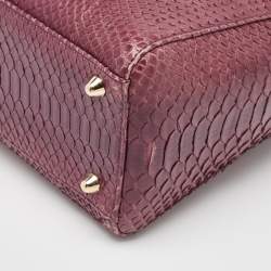 Dior Purple Python Large Lady Dior Tote