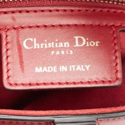Pre Owned Dior Red Leather Saddle Bag