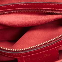 Pre Owned Dior Red Leather Saddle Bag
