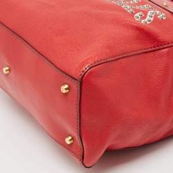 Pre Owned Dior Red Leather Diorangeles Tote